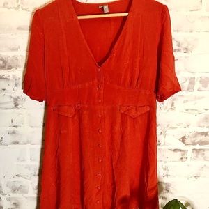 ASOS Burnt Orange Smock Dress
